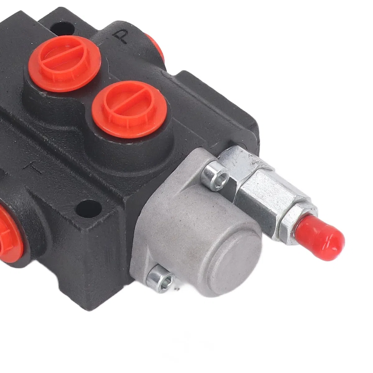 Fockety Válvula de Control Direccional Hidráulica, Válvula de Control de Flujo Hidráulica de Doble Acción de 1 Carrete, Válvula de Carrete Hidráulica para Tractor, Cargador, Tanque