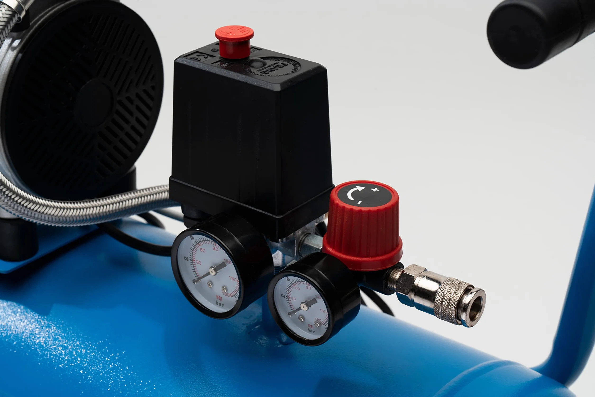 Compresor de aire silencioso ABAC EASE-AIR 50, compresor de aire sin aceite, presión máxima 8 bar, potencia 1 hp, Depósito 50 litros, Nivel sonoro 59 dB