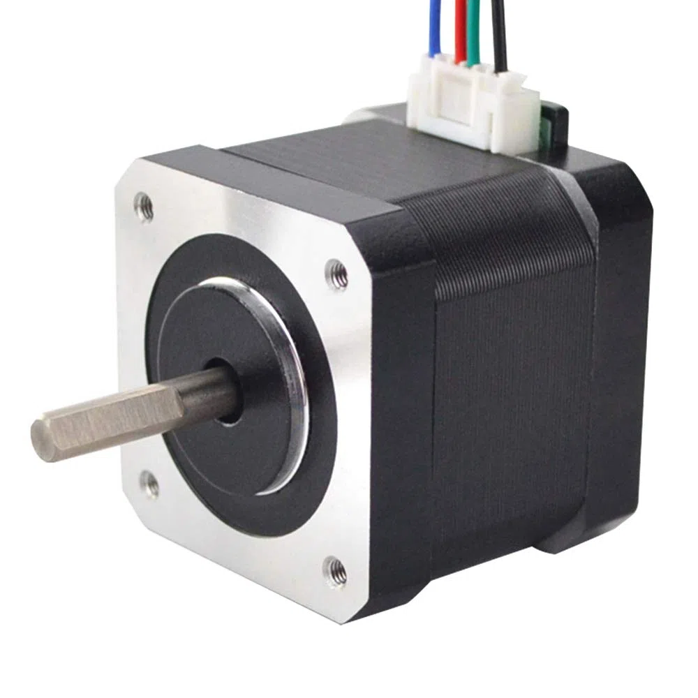 STEPPERONLINE NEMA 17 motor paso a paso bipolar 45Ncm 1.5A 12V 42x39mm 4 cables con conector de 1 metro PIN para impresora 3D, paquete de 5