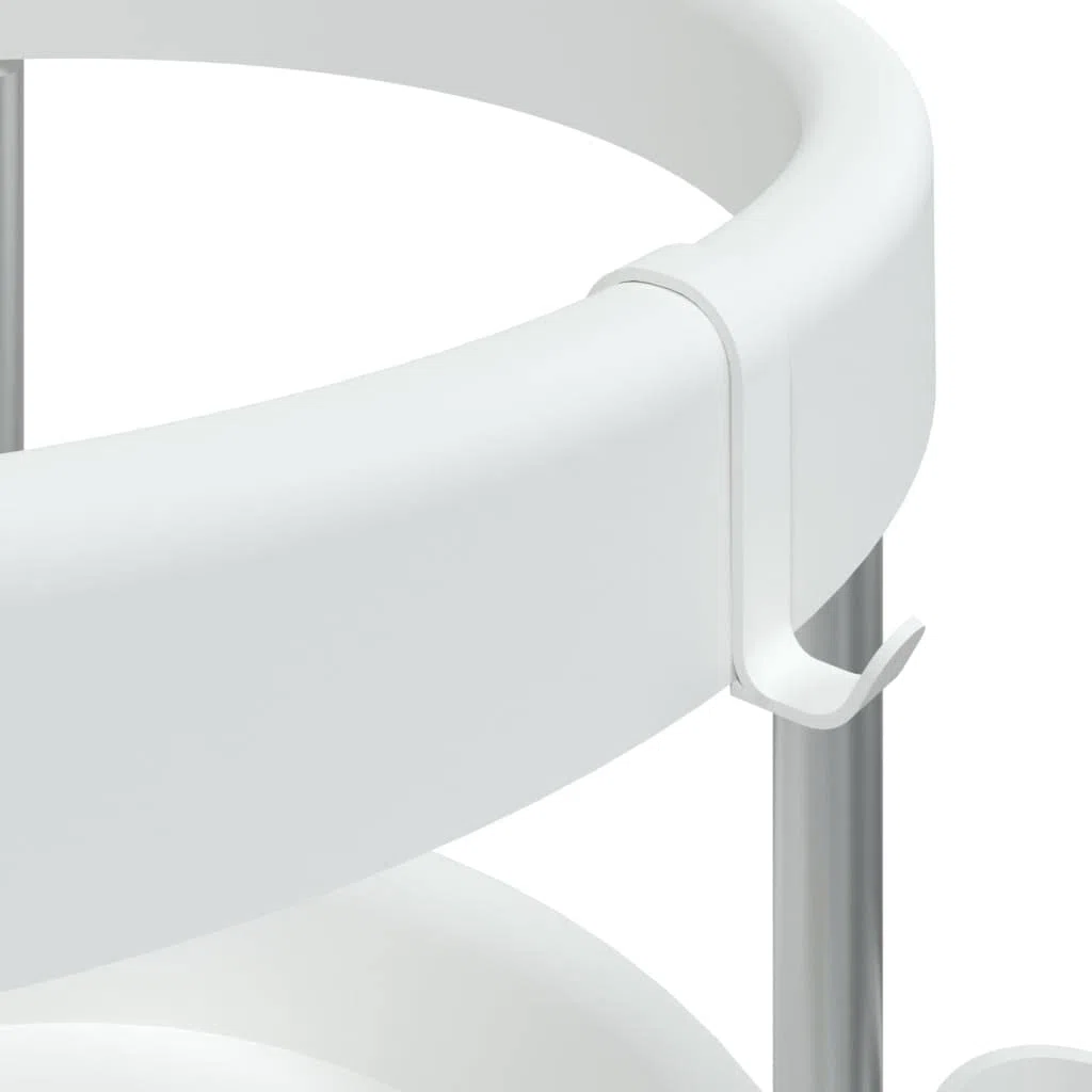 vidaXL Carrito de Limpieza con Cesto de Almacenaje Soportes Accesorios Ruedas Organizar Utensilios Escobas Fregonas en Casa Cocina Aluminio
