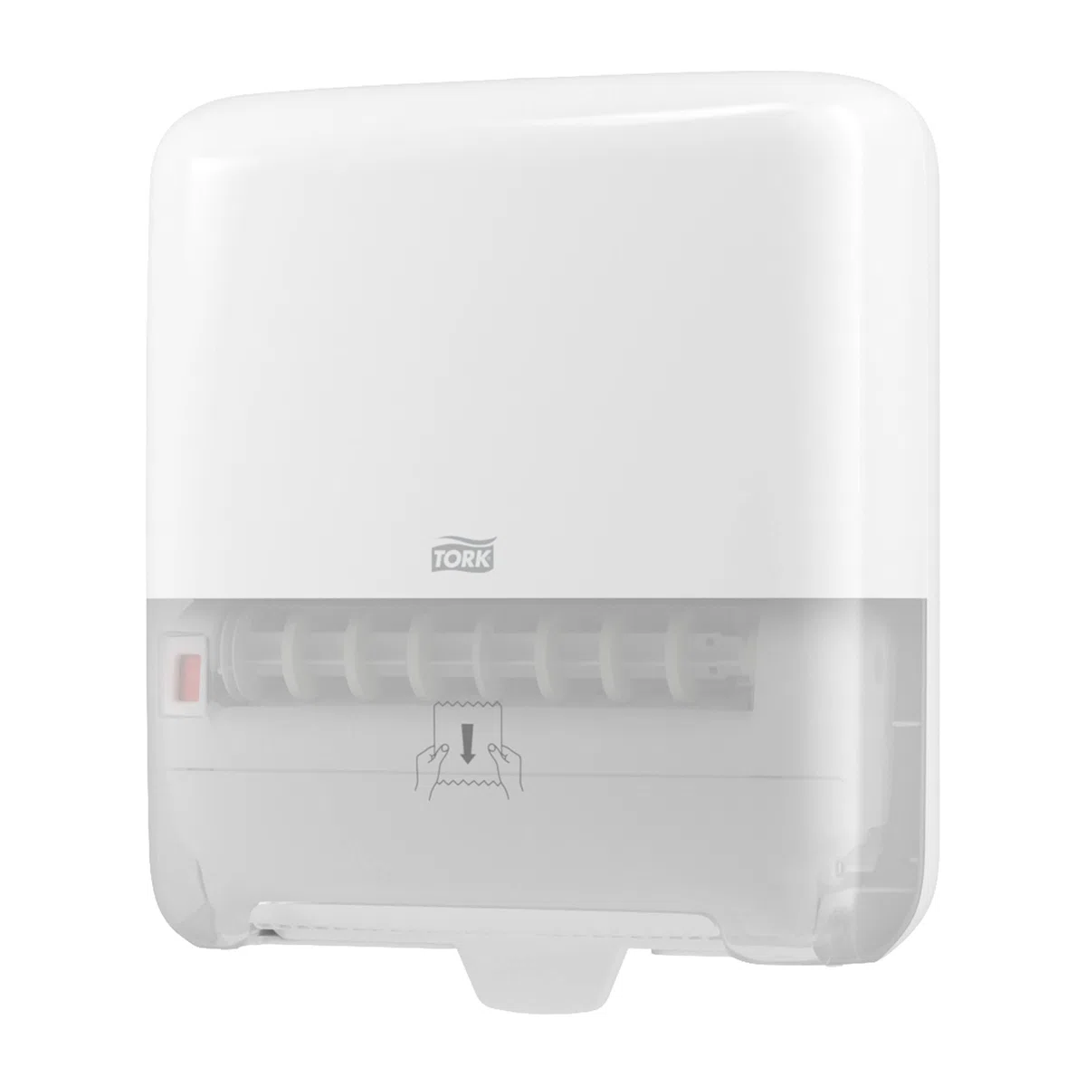 Tork Matic 551000, Dispensador de toallas de papel H1, dispensación única con indicador de nivel de recarga, blanco